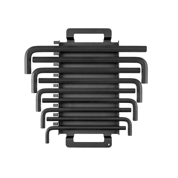 Flat End Hex L-Key Set with Rack, 9-Piece (11-19 mm)